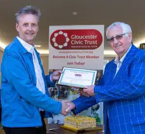 Mark Cummings of BBC Radio Gloucestershire with Martyn White